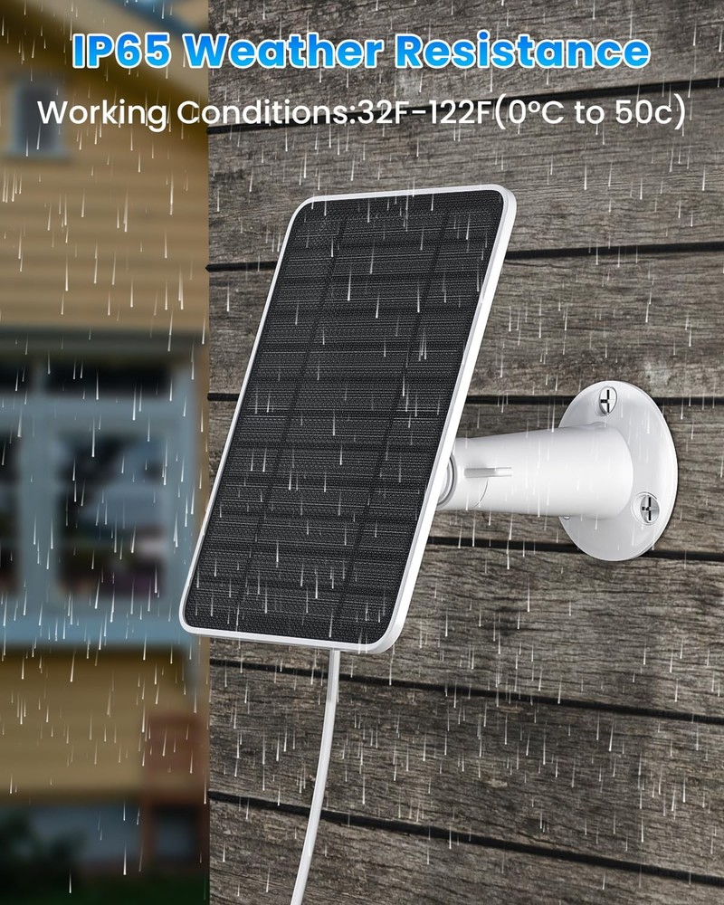 5W Solar Panel for Ring Camera, Solar Panel Charger Compatible with Ring Spot...