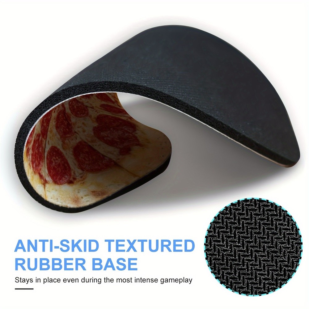 2D Pizza Pattern Mouse Pad Office Computers Laptops Office Desk Decor Mouse Mat