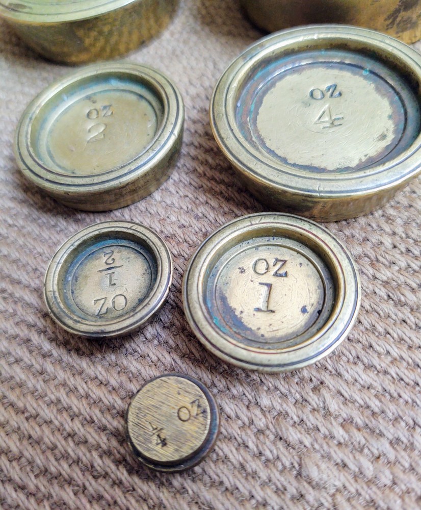 Large Unusual Antique Postal Scale Weights