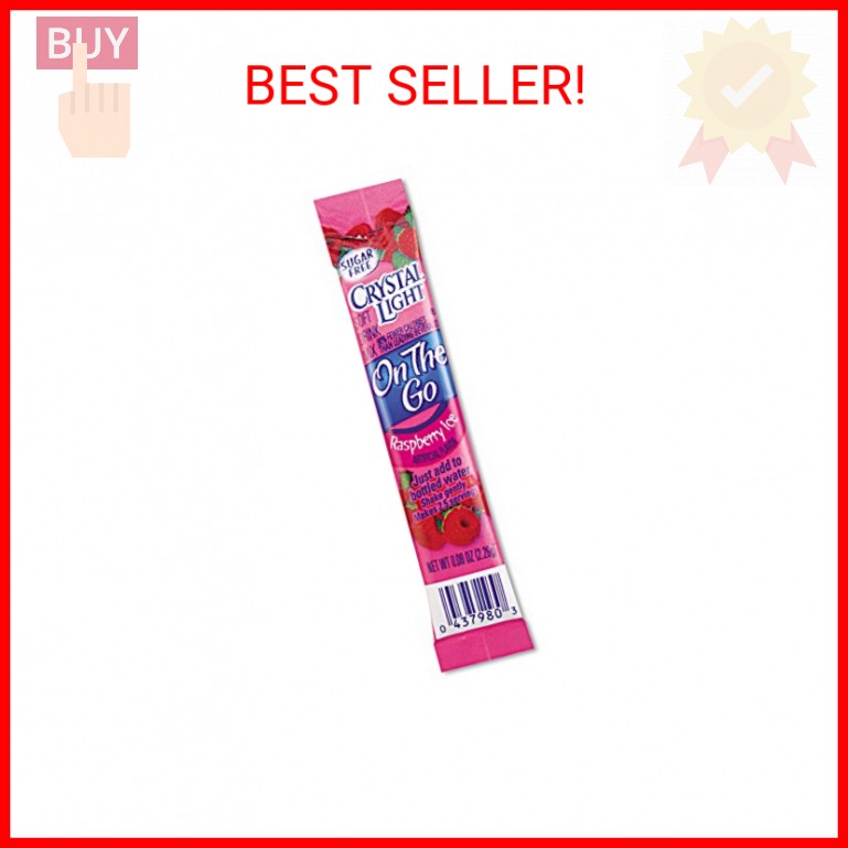 Crystal Light 79800 Flavored Drink Mix, Raspberry Ice, 30 .08oz Packets/Box