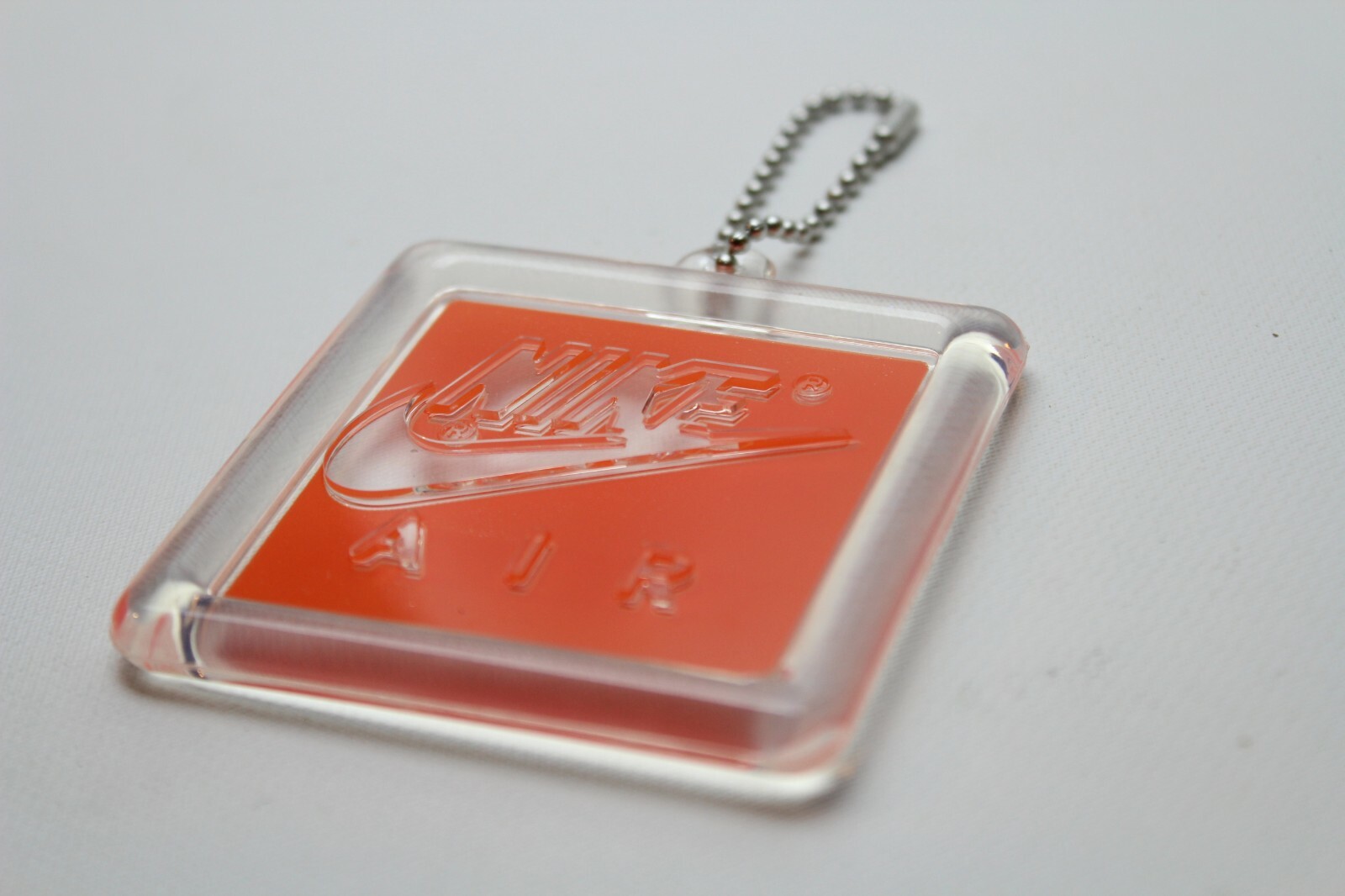 NIKE AIR HANG TAG ~RETRO~ 90s ORANGE KEYCHAIN jordan max III IV 1 90 ~AUTHENTIC~