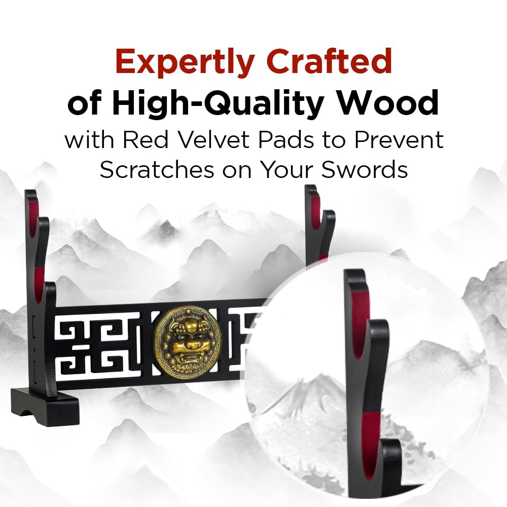 Logest Sword Stand - 4 Tier Options Available - Crafted Using 2-Tier, Black