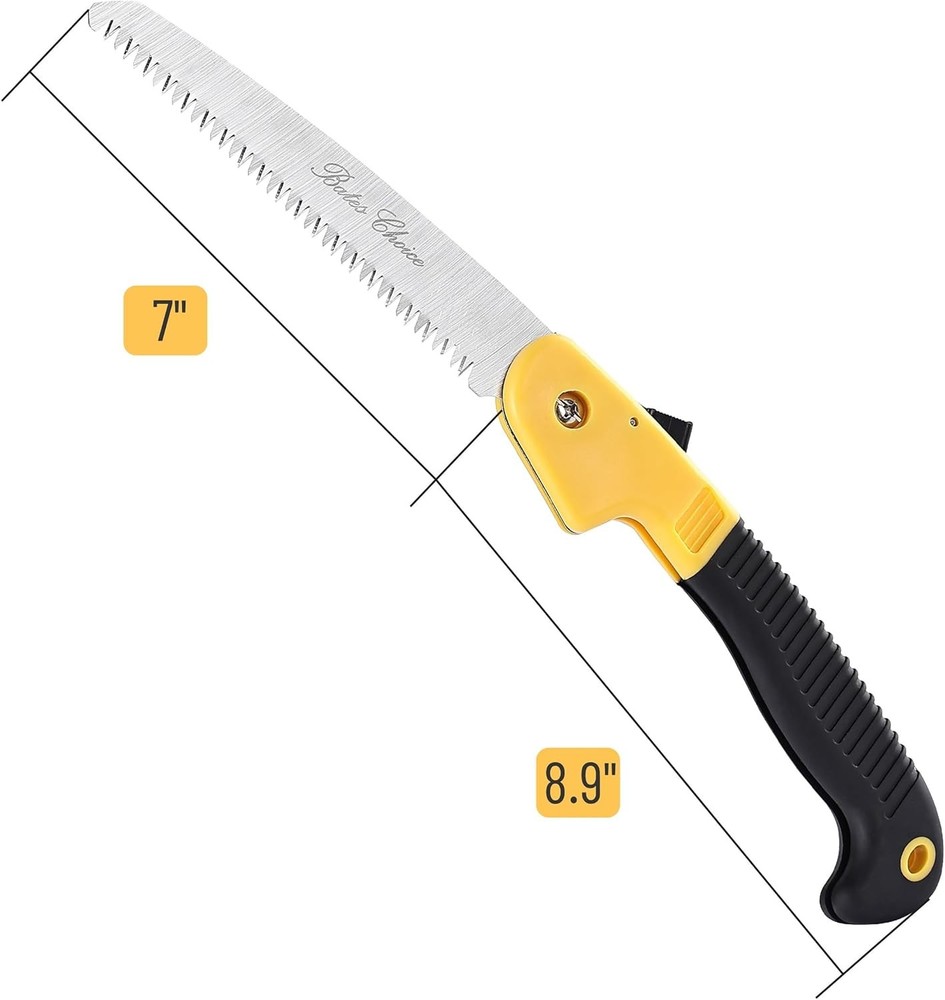 Bates 7-Inch Foldable Camp & Tree Saw Yellow