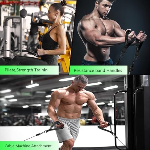 Tricep Rope Cable Attachment - LAT Pulldown & Pull Down Handles for Home Gym