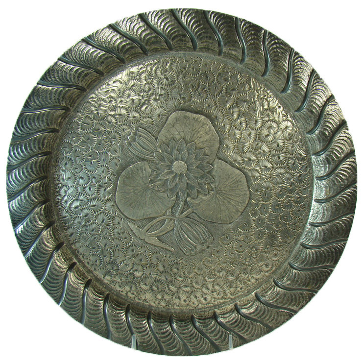Meriden Silver Plated Hand-Chased Serving Tray - 1880's