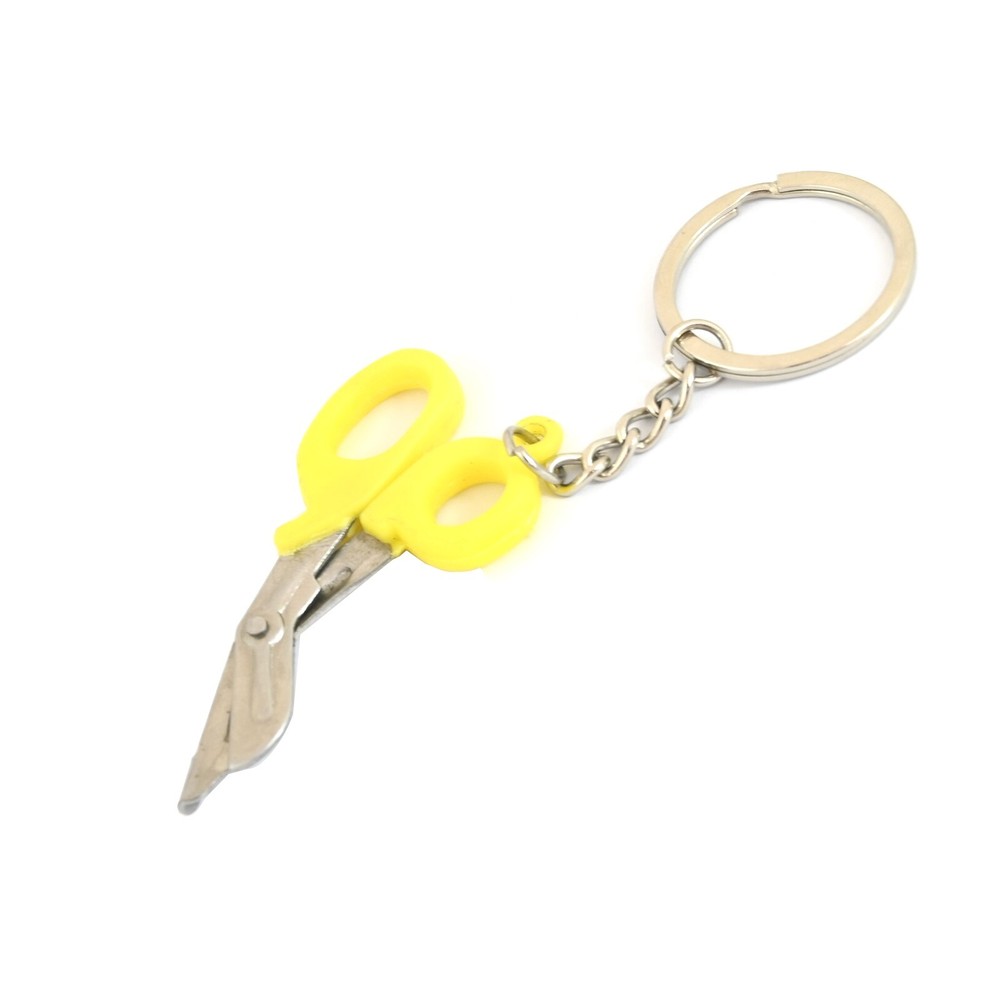 Mini Utility Scissors with Key Chain - Yellow Ring KC-014