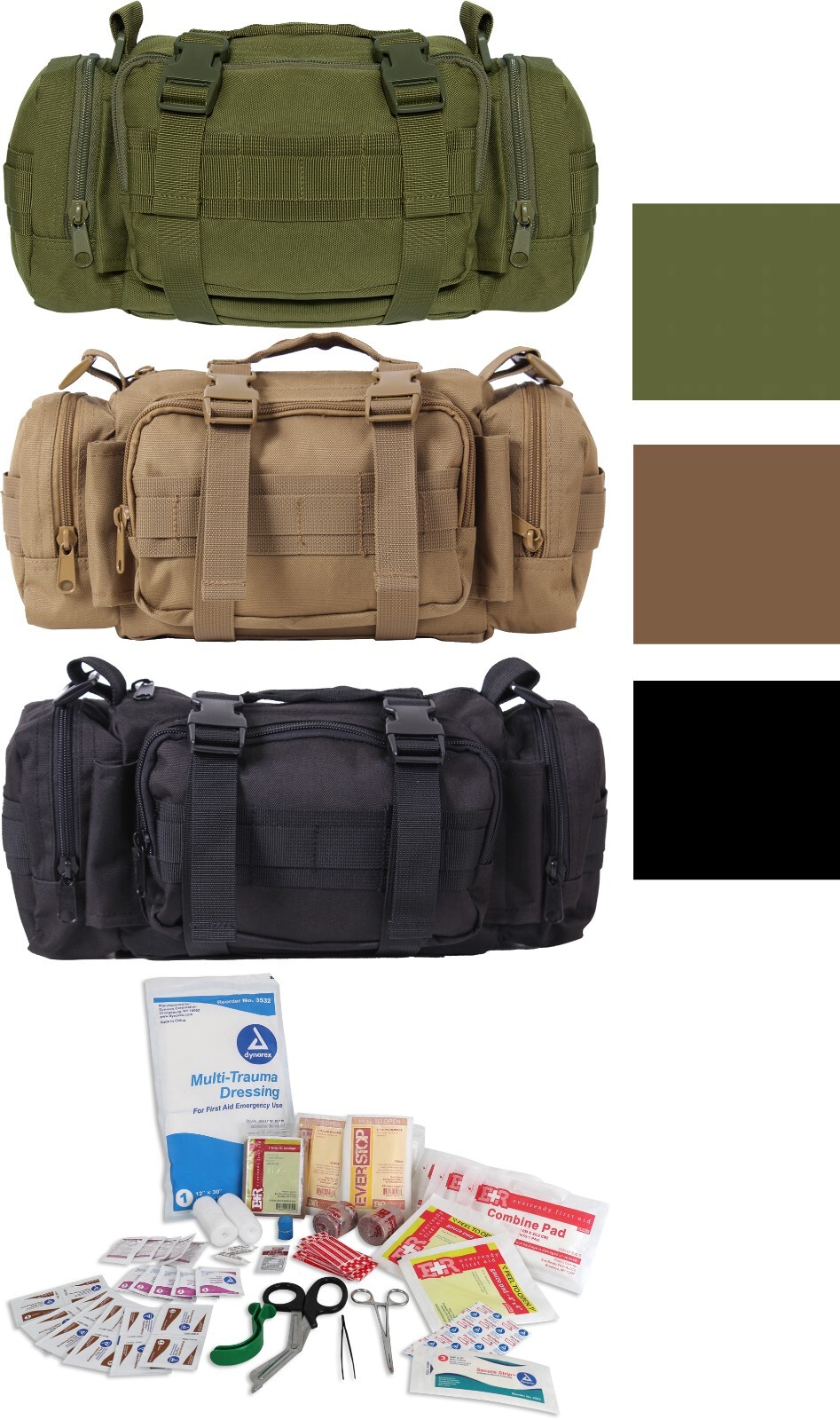 Fast Access Tactical Trauma Kit Emergency Gear MOLLE First Aid Case Pouch