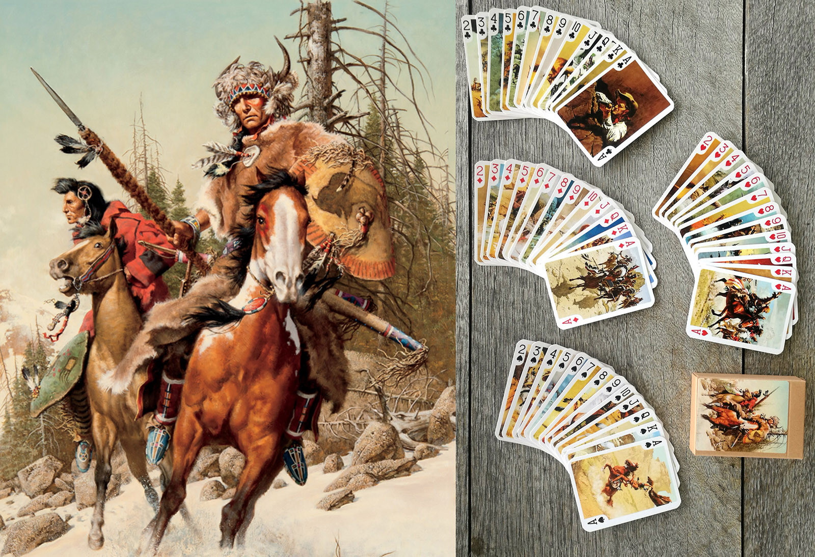 Playing Cards (Poker Deck 54Cards) COWBOYS Vintage Cowboy Western Art 031