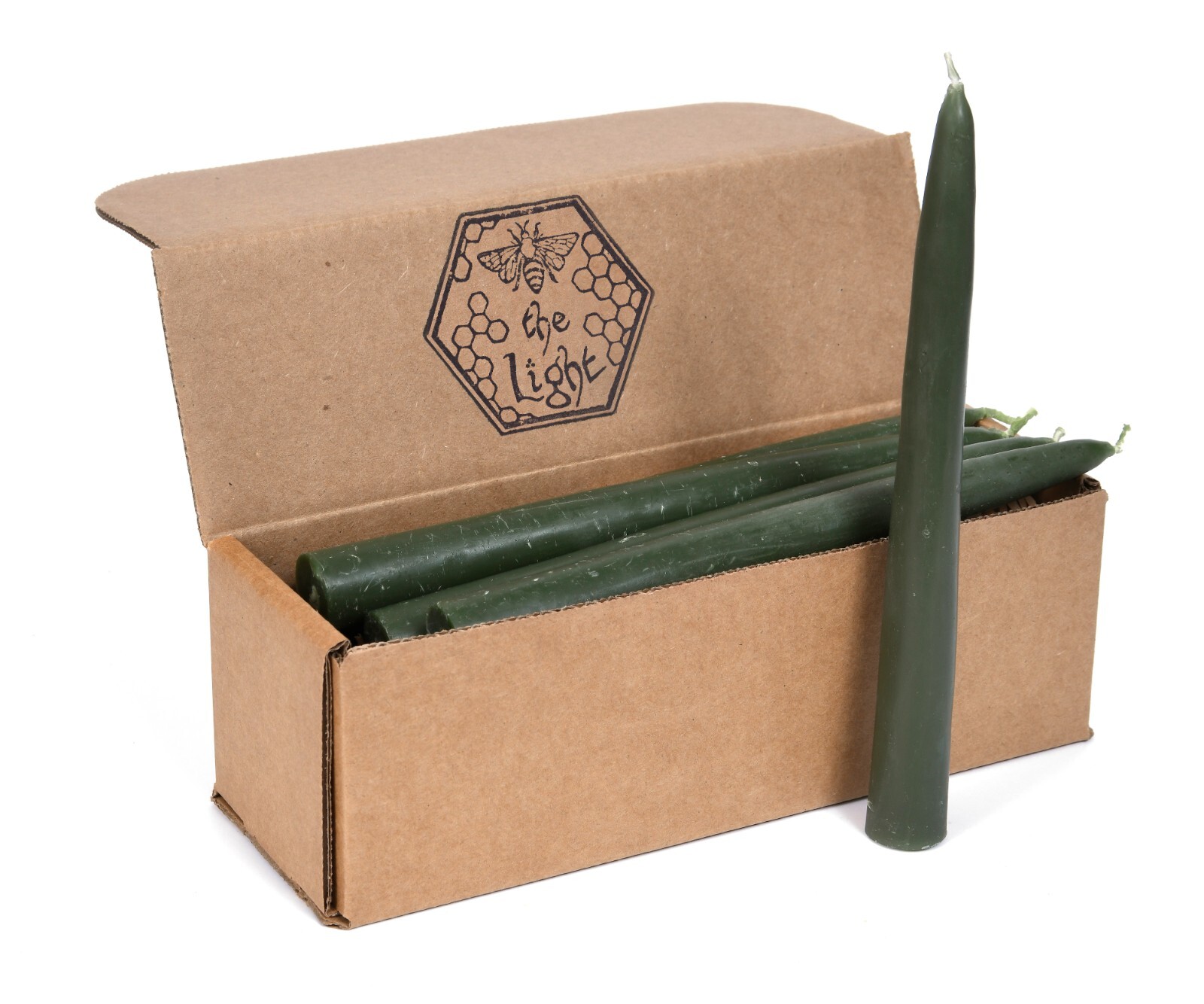 100% Pure Beeswax Taper Candles Dipped Style Unscented Choose Your Color & Size