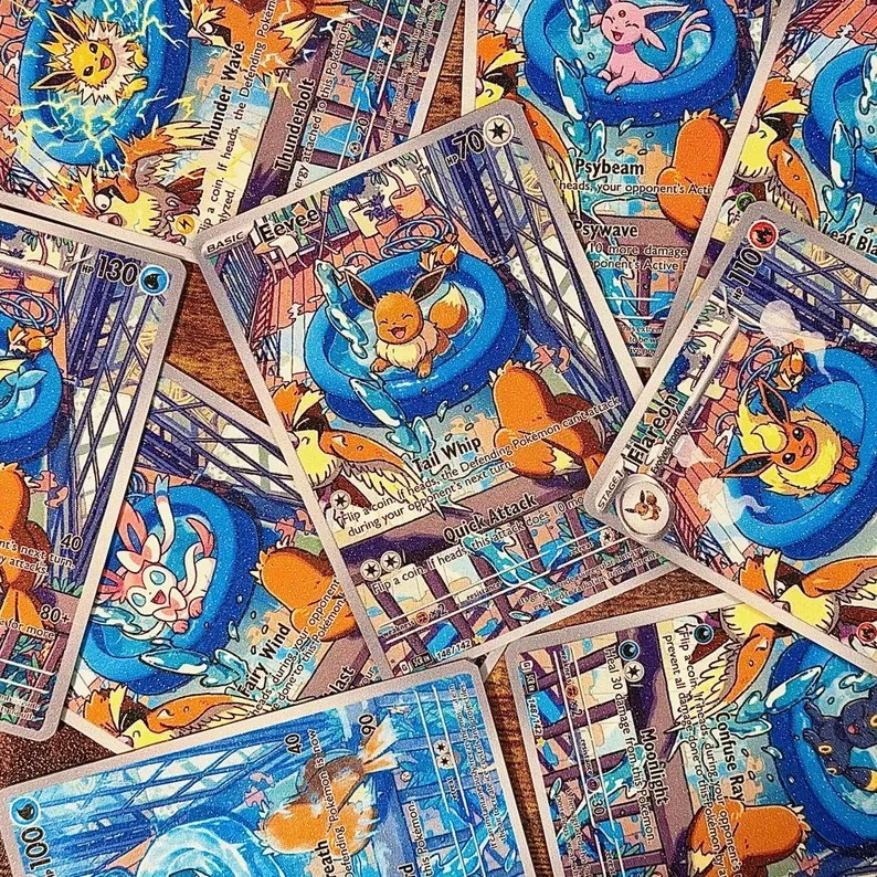 Pool Eeveelution Fan Art Trading Card