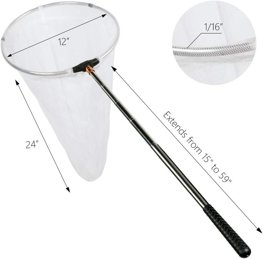 Telescopic 12-Inch Butterfly Net - Capturing Insects with Ease & Durability