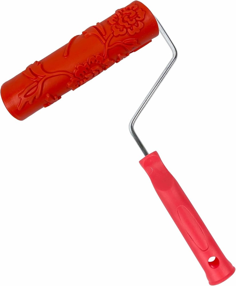 7'' Texture Roller DIY Decorative Art Pattern Paint Roller Rubber Roller for Wal