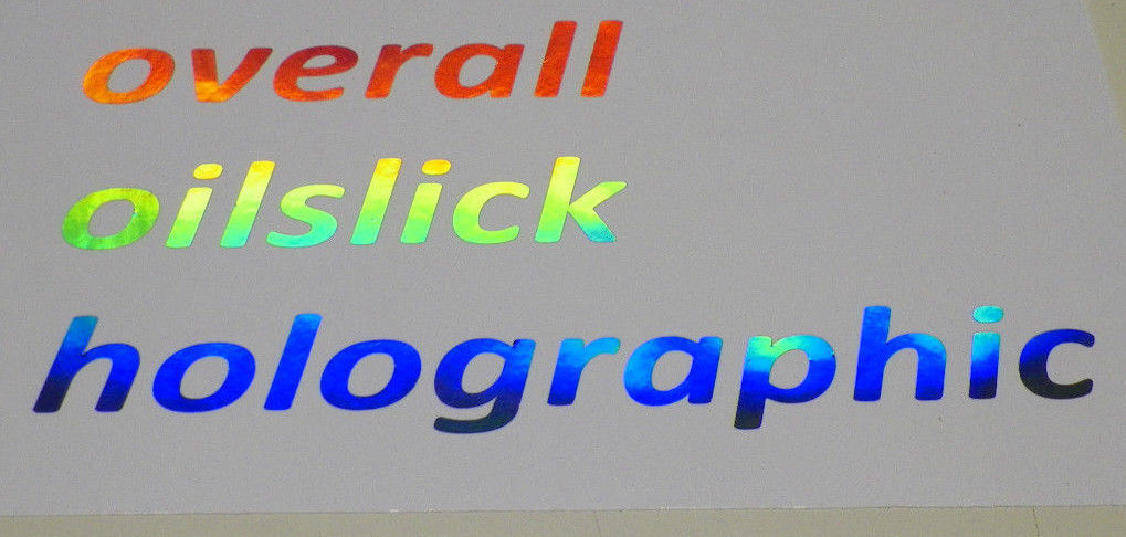 Holographic Rainbow Sign Vinyl, Pick Color & Size, Oil slick, Free S&H, OilSlick