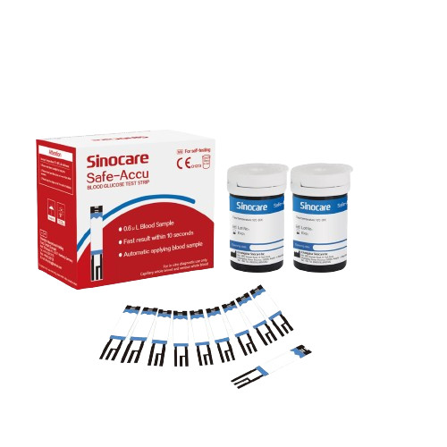 Sinocare Safe-Accu 2 Test Strips Glucose Refill 50 Test Strips