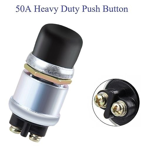 Engine Start Push Button Switch 12V 50A Waterproof Heavy Duty Momentary Push