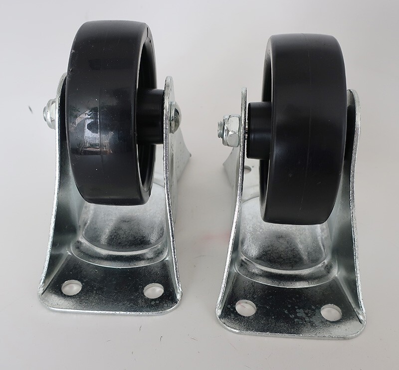 4" RIGID PLATE POLYPROPYLENE CASTERS (2), 250 LBS LOAD CAPACITY, SHEPHERD 9399
