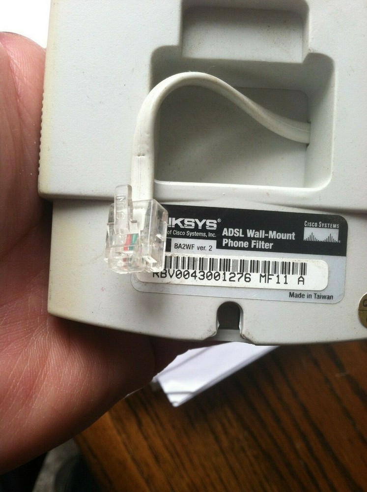 Linksys BA2WF ver 2 DSL wall mount phone filter