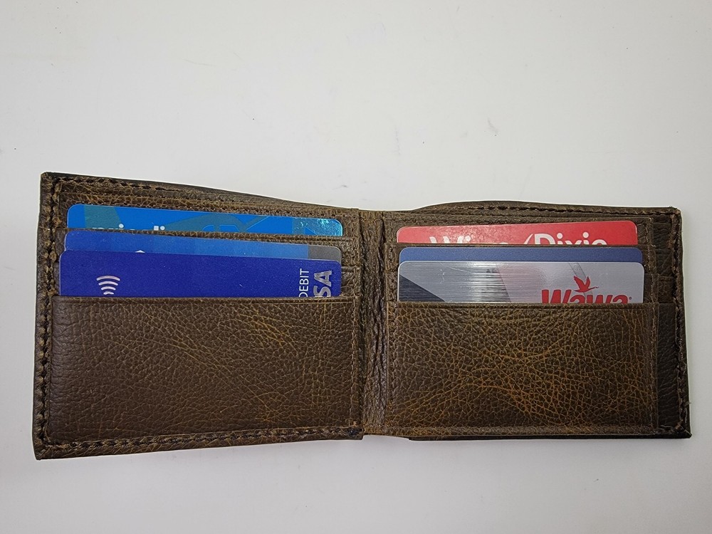 Ball Python Wallet Men Billfold snake skin Original Slim Pocket Brown interior
