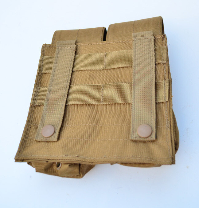 Double Stack Magazine Pouch Molle Ammo Clip Belt Carrier - TAN
