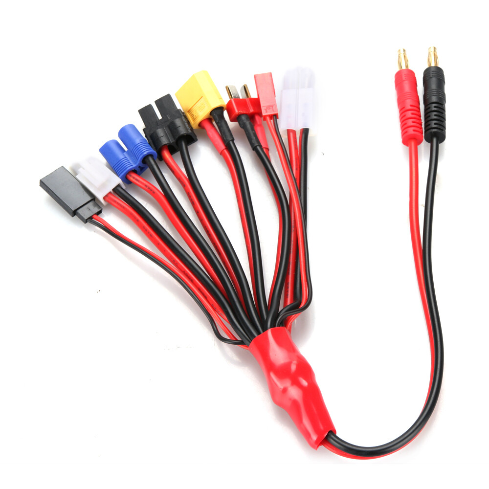 8 in1 RC Lipo Battery Charger Adapter Connector Splitter Wire for XT60H TRX Plug