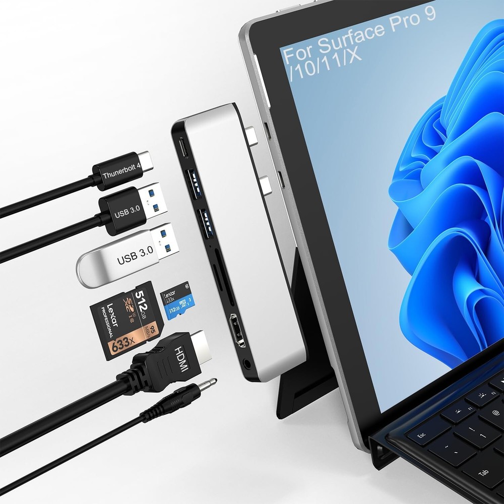 Surface Pro 9/10/11/X Docking Station, Surface Pro 11 USB Hub with ... Fast Ship