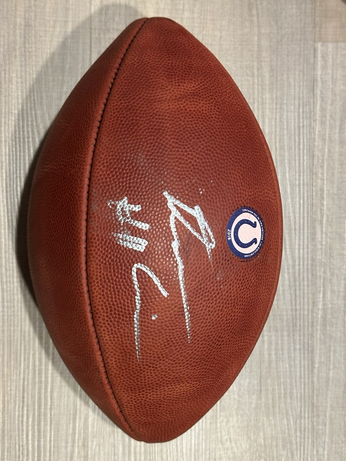 Indianapolis Colts Team Issued Football Deon Cain Autograph COA