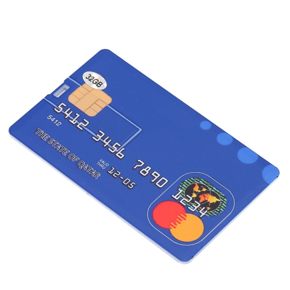 (32GB)Card Shaped U Disk Simple Unique USB Flash Drive For Data Storage File