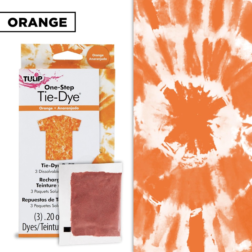 Orange Tie-Dye Kit Refill Packs for Vibrant DIY Projects