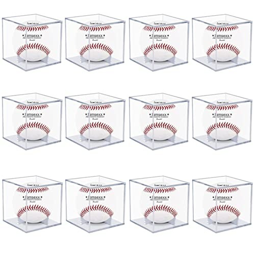 12 Pack UV Protected Acrylic Boxes for Display,Clear Display 12Pack,