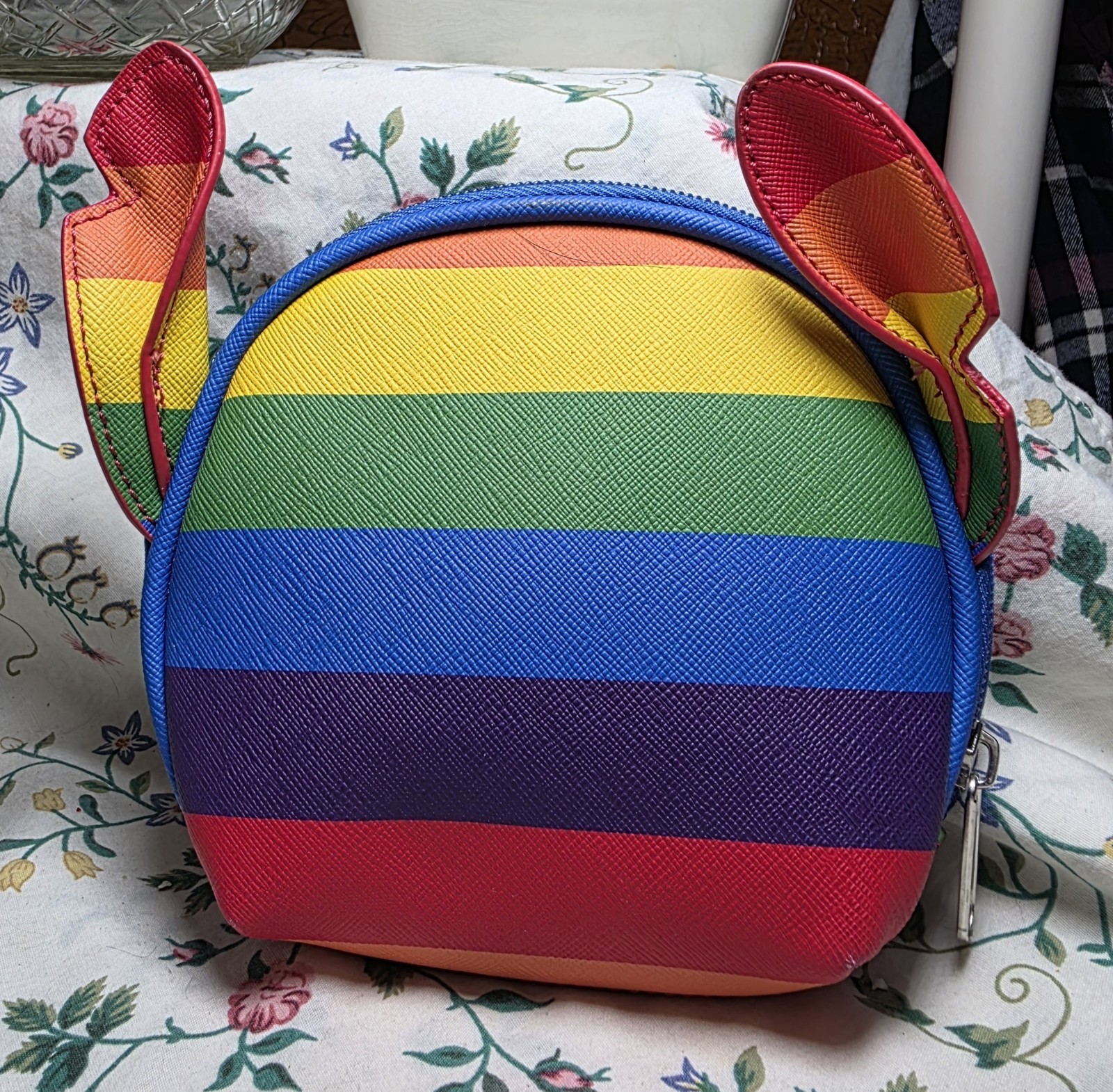 Disney's Stitch Rainbow Cosmetic Makeup Bag Pouch with Zipper Pride