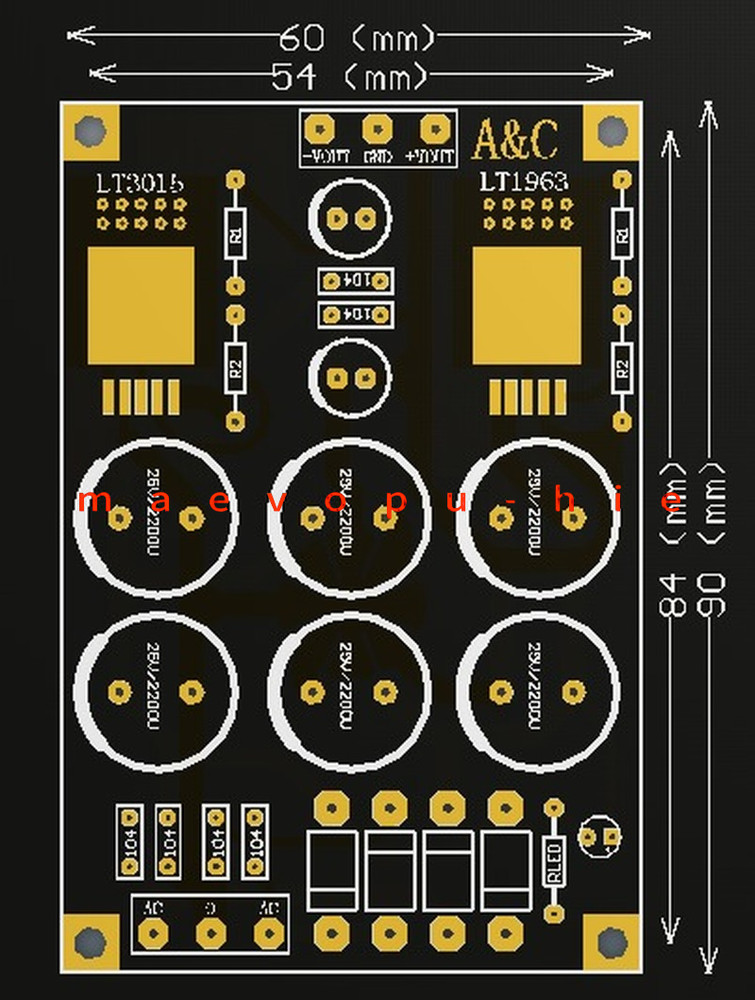 With Rectifier LT1963A/LT3015 Module Positive Negative Voltage DC-DC Precision