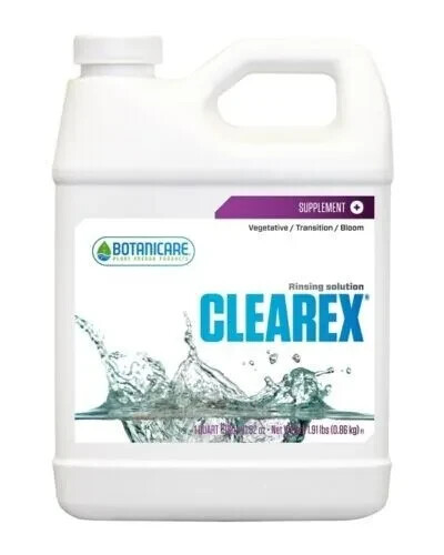 Botanicare Clearex 32 oz / 1 Quart - salt leaching nutrient flush solution quart
