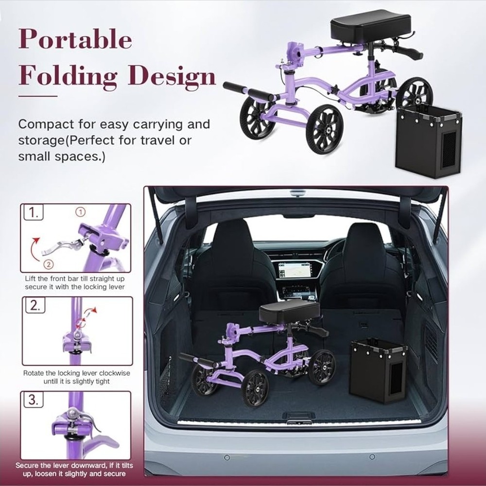 FVZZIN Purple Knee Scooter