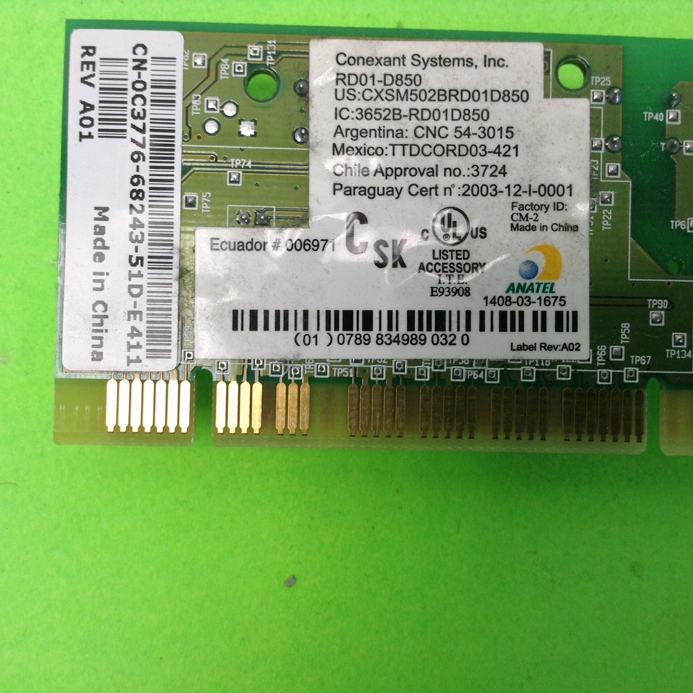 Dell Optiplex 170L PC Computer PCI Modem CN-0C3776