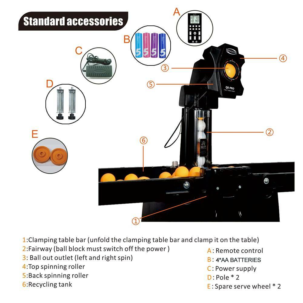 Table Tennis Robot Automatic Ping Pong Pitching Machine Training Practice w/Net