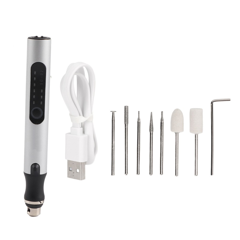 Tool Cordless Engraving Pen Rechargeable Grinder 3 Speed Variable Set