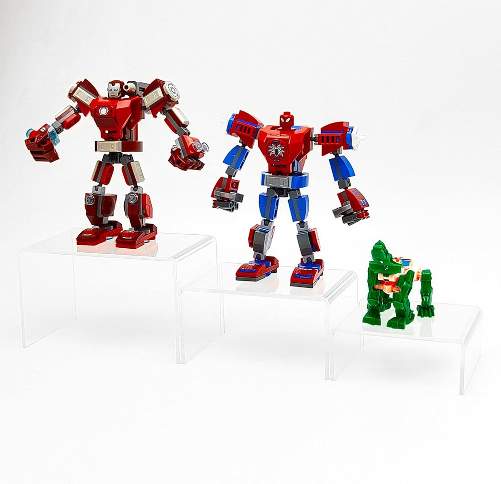 Acrylic Display Risers 2 Sets Clear Product Stands 4" 5" 6"