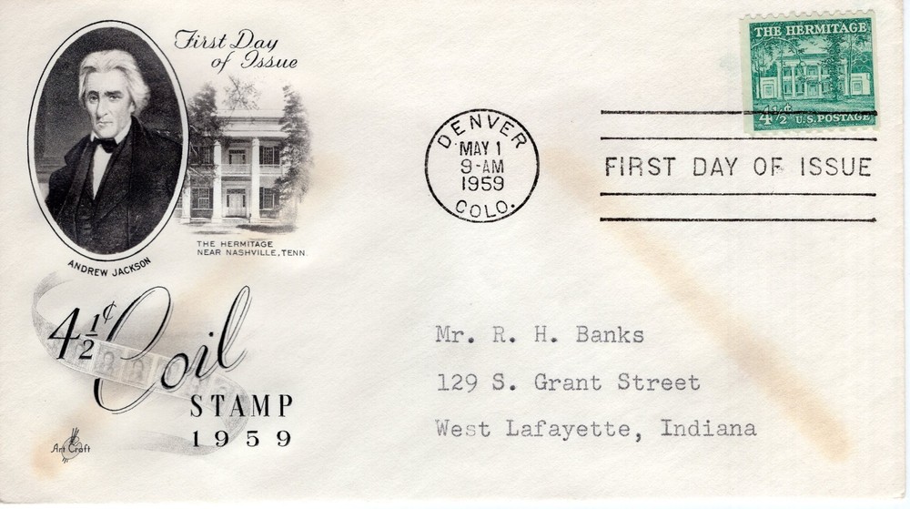 4 1/2 CENT COIL STAMP - 1959 - DC1133
