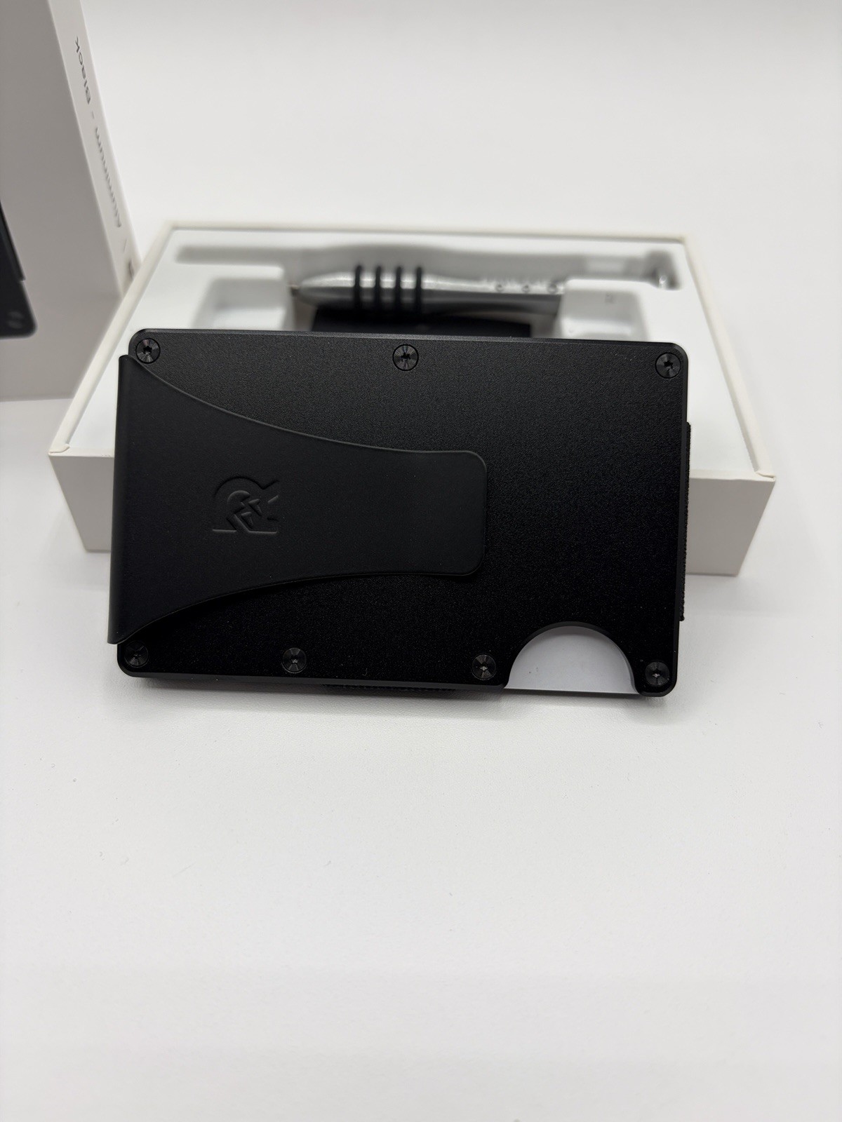 Ridge Slim RFID Blocking Wallet Money Clip Card Holder Black Aluminum New Sealed