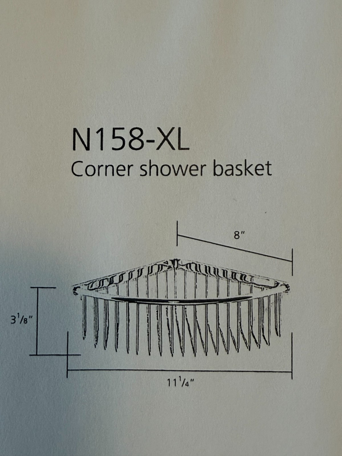 Samuel Heath N158 Extra Large Corner Shower Basket Polished Chrome - New
