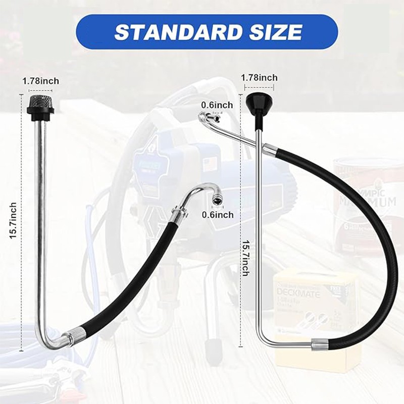 Stainless Steel Suction Hose & Reflux Line Sets For Graco 390 395 490 495 595
