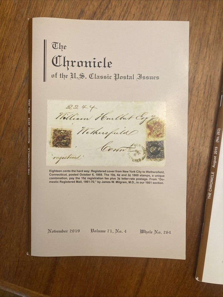 The Chronicle of US Classic Postal Issues 2019 Full year