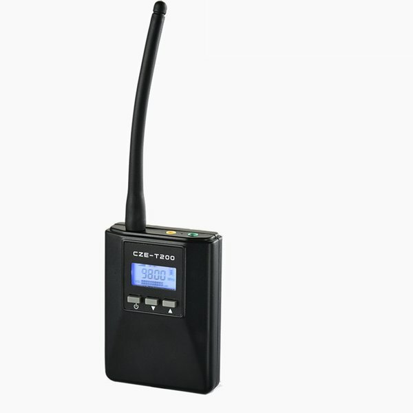 CZE-T200 Portable Stereo Wireless FM Transmitter 0.2w with Microphone Adjustable
