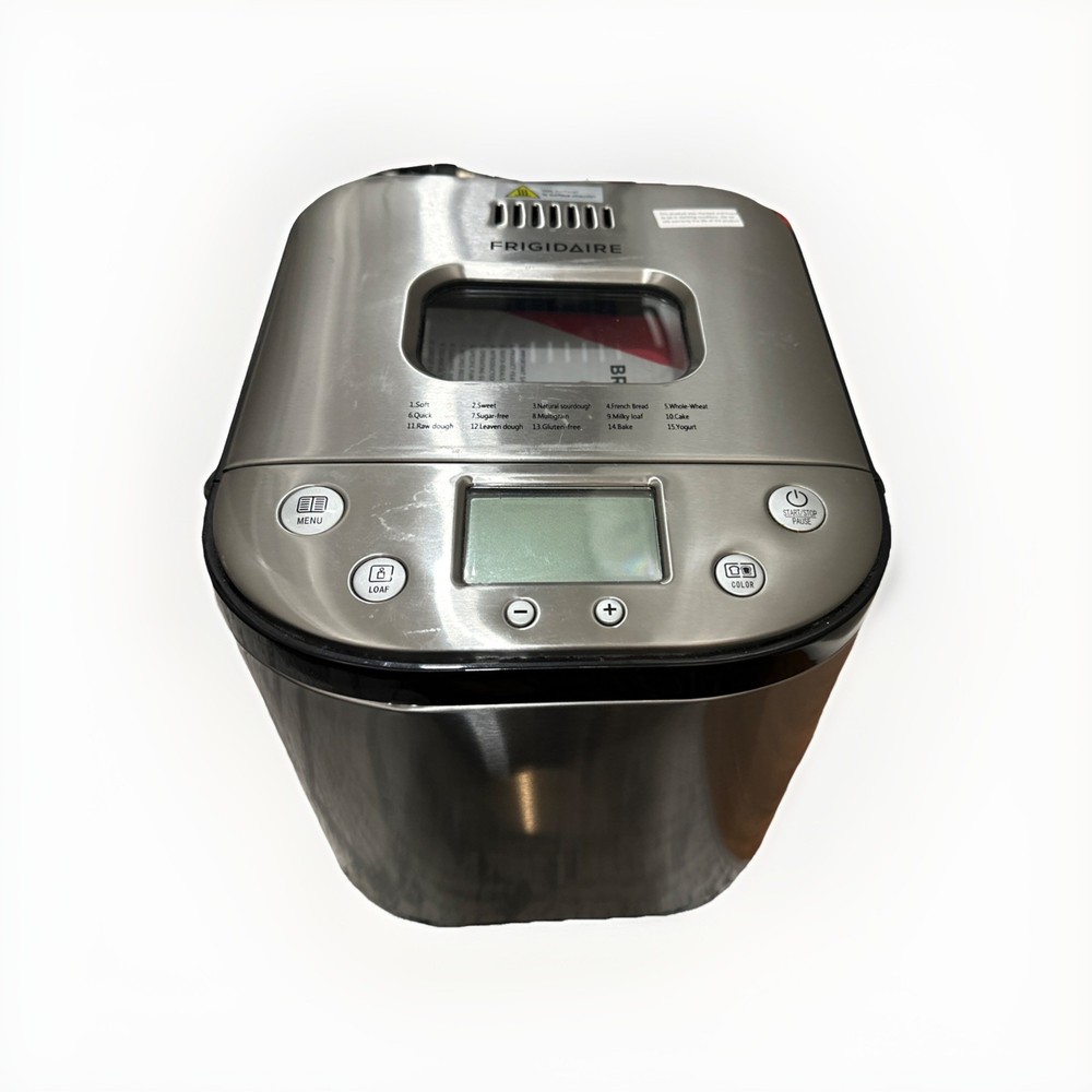 Frigidaire EBRM100 2LB Stainless Steel Bread Maker 15 Programs LCD Display