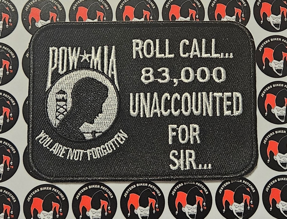 POW MIA Embroidered Patch TJD006