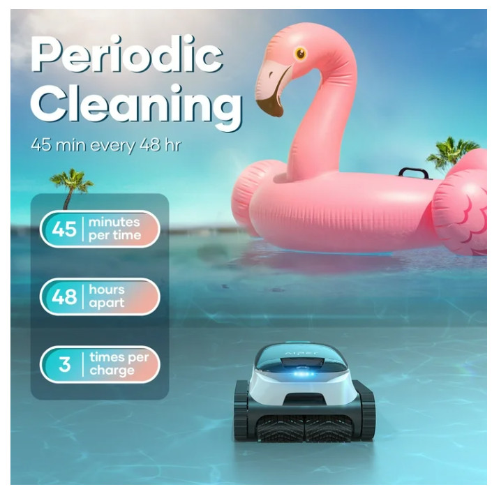 AIPER Scuba N1 Robotic Pool Vacuum Cleaner, Cordless, 2 Extra Brushes - Free shp
