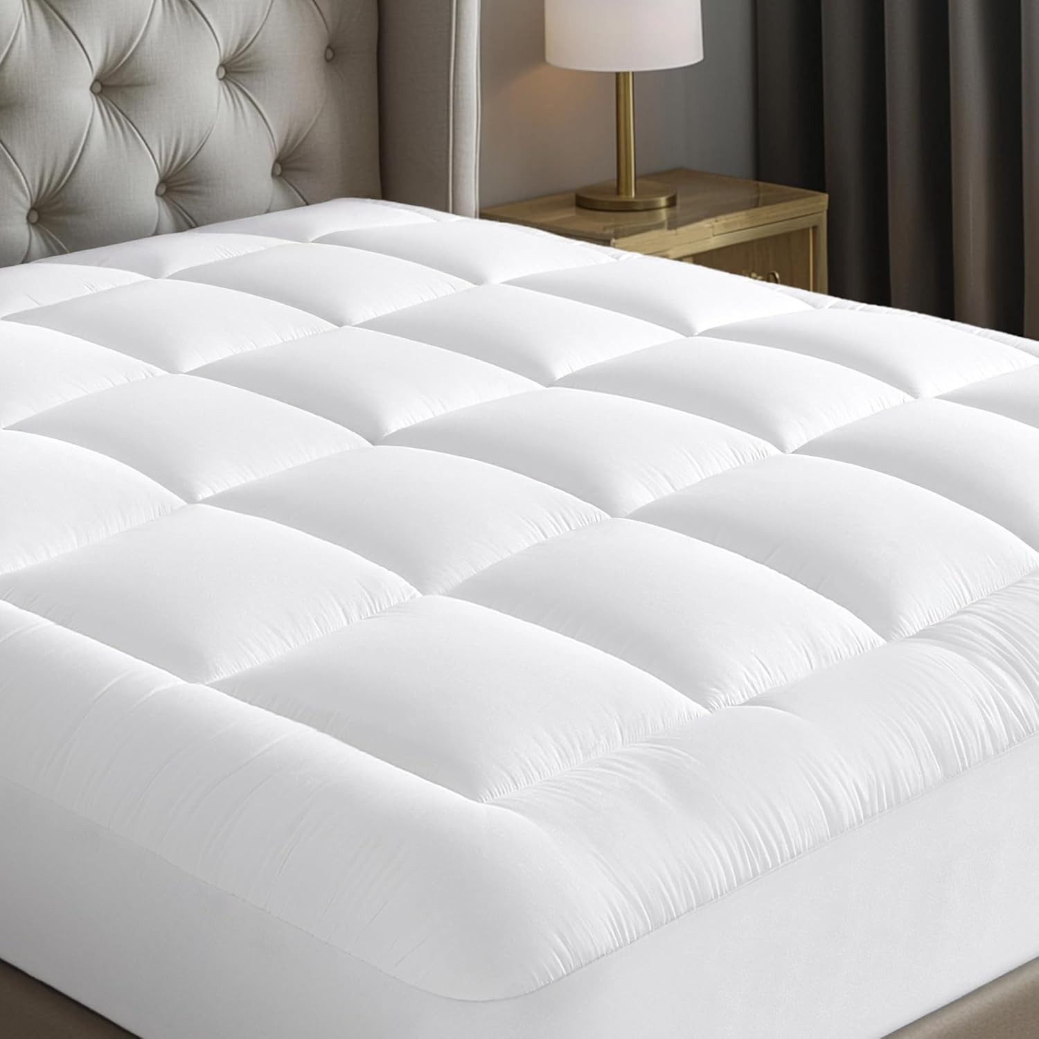 4 Inches Thick Mattress Topper Quilted Cooling Mattress Topper Pad