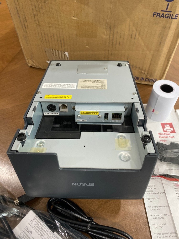 Epson TM-U220B Pos Kitchen Receipt Printer ETHERNET Network with UB-E04 Card