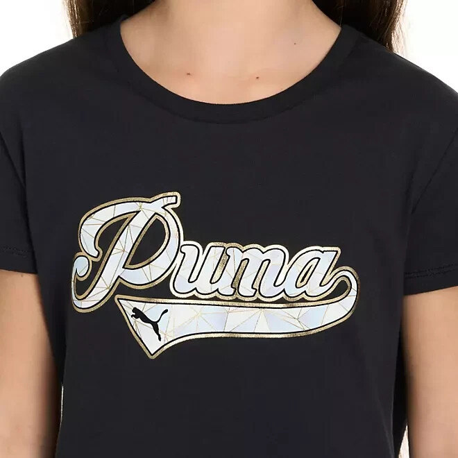 Puma Girls Active Set Size Medium Black