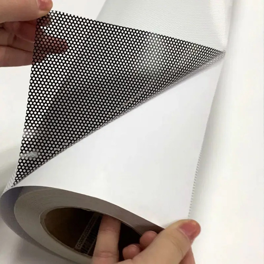 Perforated One Way Vision Window Graphics Large Format Printing Vinyl 42"x100ft.